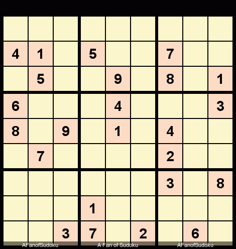Triple Subsets
New York Times Sudoku Hard March 13, 2019