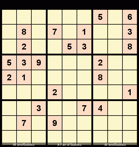 New York Times Sudoku Hard October 1, 2018