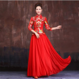 20-chinese_traditional_dresses_Floral_embroidered_lace_top_floor_length_A-line_dress_Chinese_red_bridal_wedding_gown_xiuhe-525x700