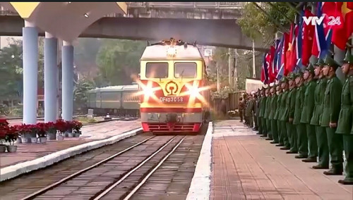 Special train North Korean (Kim Jong Un),arrived to Vietnam.