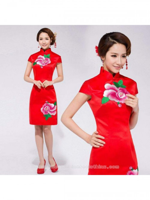 https://www.cntraditionalchineseclothing.com/embroidered-peony-floral-red-modern-qipao-short-chinese-cheongsam-birdal-wedding-dress.html