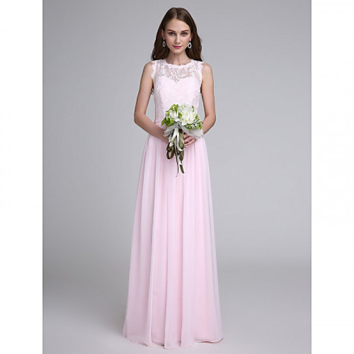 https://www.bridalfeel.co.nz/2017-long-floor-length-chiffon-lace-bridesmaid-dress-sheath-column-jewel-with-lace.html