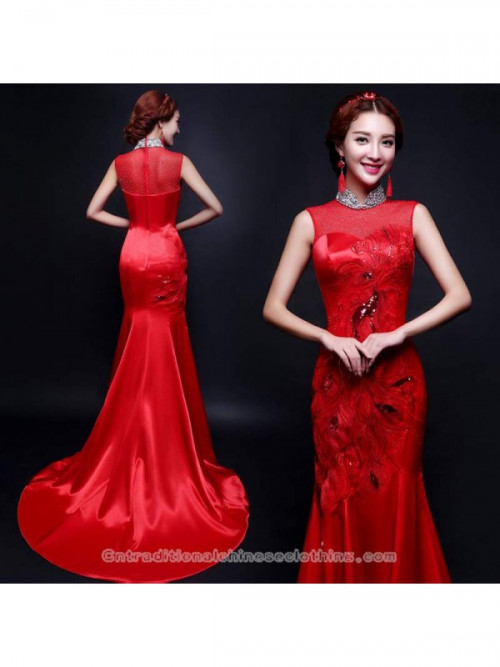 https://www.cntraditionalchineseclothing.com/embroidered-red-satin-chiffon-mermaid-trailing-dress-chinese-wedding-qipao.html