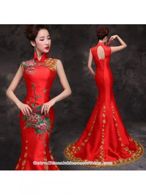 https://www.cntraditionalchineseclothing.com/floral-embroidered-asian-inspired-mandarin-collar-red-mermaid-wedding-dress.html