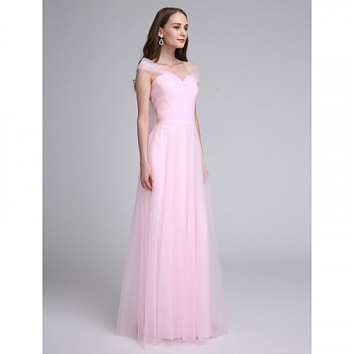 https://www.bridalfeel.co.nz/2017-long-floor-length-tulle-dress-bridesmaid-dress-a-line-off-the-shoulder-with-criss-cross-ruching-3068.html