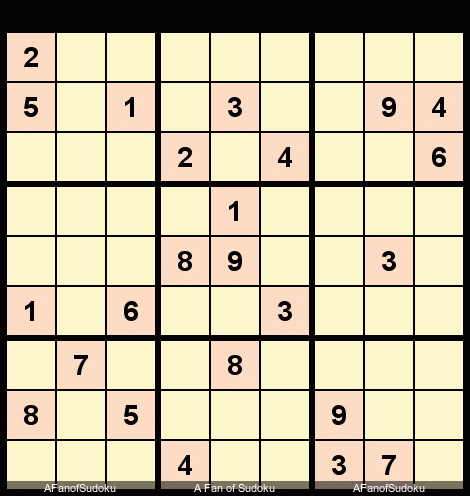 Triple Subset
New York Times Sudoku Hard January 5, 2019