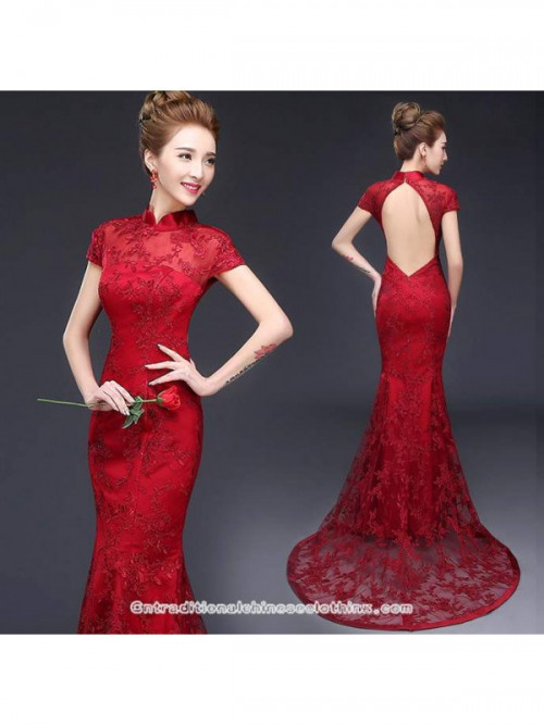 https://www.cntraditionalchineseclothing.com/burgundy-red-open-back-trailing-prom-dress-mandarin-collar-chinese-bridal-wedding-cheongsam.html