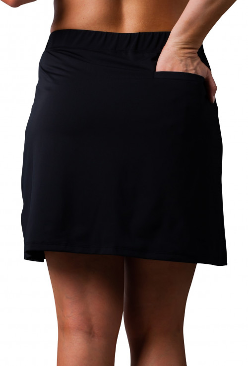 900206 C SolStyle Cool Pleated Sport Skort. Black. SanSoleil (4) UV50