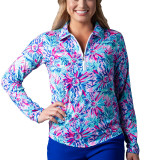 900462-SolCool-Print-Zip-Polo.-Lola-Floral-Print.-SanSoleil-419-UV50