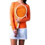 900603-SunGlow-V-Neck-Solid-Tennis-Top.-Papaya-Coral.-SanSoleil-UV-50-2