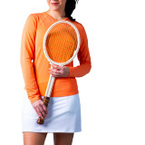 900603-SunGlow-V-Neck-Solid-Tennis-Top.-Papaya-Coral.-SanSoleil-UV-50-7