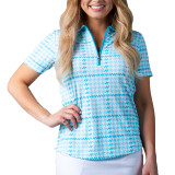 900615-SolteK-ICE-Short-Sleeve-Zip-Polo.-Maud-Turquoise-Blue.-SanSoleil-24-UV50