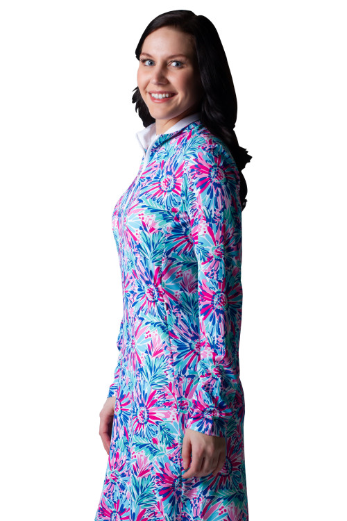 900720 C Solstyle Cool Print Sport Dress. Lola Floral Print. Sansoleil (158) UV50