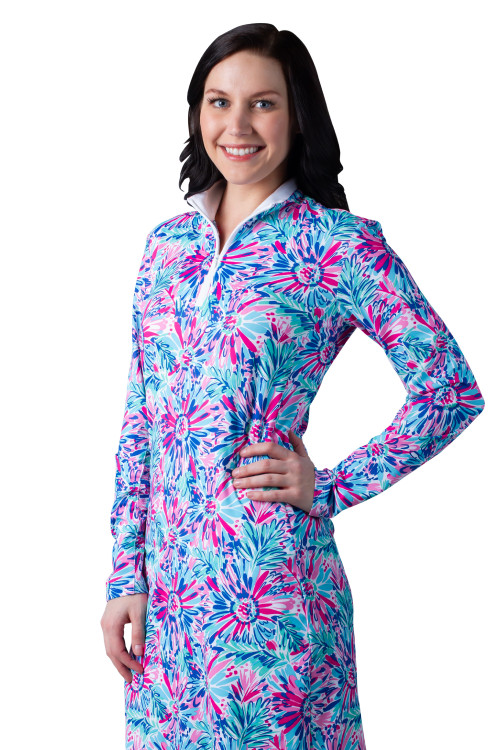 900720 C Solstyle Cool Print Sport Dress. Lola Floral Print. Sansoleil (159) UV50