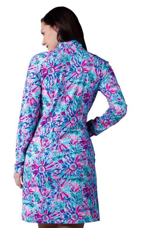 900720 C Solstyle Cool Print Sport Dress. Lola Floral Print. Sansoleil (174) UV50