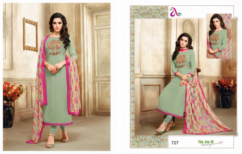 ANGROOP PLUS DAIRY MILK VOL 22 CHANDERI DRESS MATERIAL WHOLESALE INDIA 10