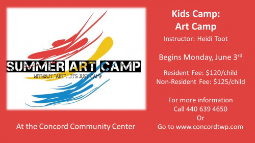 Arts Camp June 3