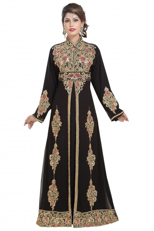 Black Georgette Kaftan is the Islamic Clothing which looks reallt amazing to wear for any party. http://bit.ly/2RWbmEs