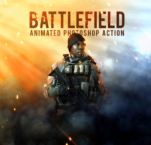 Battlefield 1 Photoshop Effect - Animated Photoshop Action