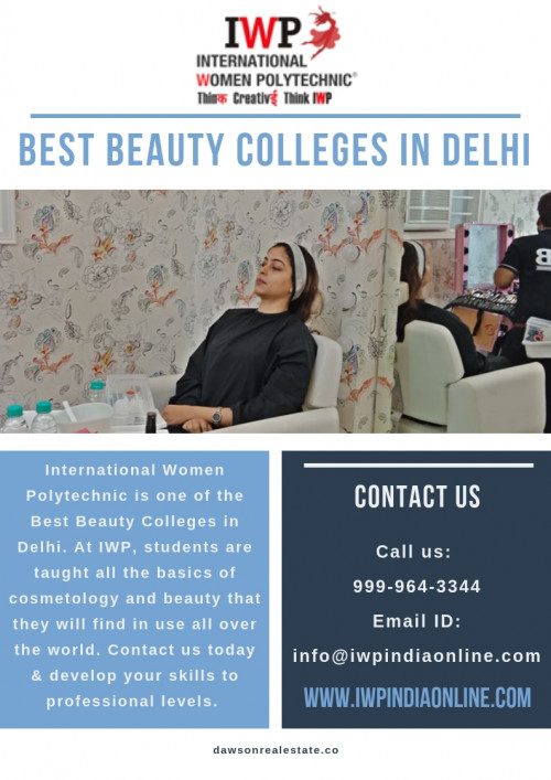 IWP is widely recognized as one of the Best Beauty Colleges in Delhi for women. We offer the best training to students to enhance their career as a professional beauty expert. If you are looking to start a professional career as a cosmetologist, then contact us today and get going on a successful career right now!

https://www.iwpindiaonline.com/beauty-institute.php