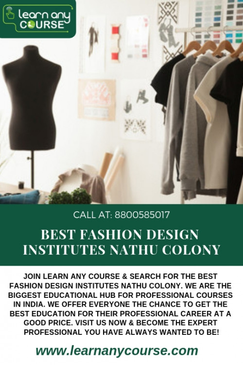 Learn Any Course is a convenient website which assists the clients to search for the best training course institutes in a particular area. So, one could easily opt for the website to gather knowledge regarding the Best Fashion Design Institutes Nathu Colony. The aspirants should seek for the website, to choose the right institute for ensuring a great success in the future. 

https://www.learnanycourse.com/in/search-institute/fashion-design/nathu-colony