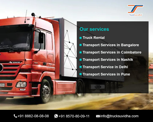 Truck Suvidha is a platform to find truck/load online or book truck online that crosses over any barrier between burden proprietors and truck proprietors in India.
TruckSuvidha enables transporters to view multiple freight opportunities. It allows them to quote competitive truck fares to book a load.

More Info  -   https://trucksuvidha.com/

Contact Us -   8882080808