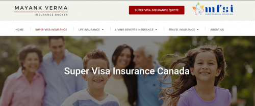 we offer online Super Visa Insurance in Canada. It is a primary requirement to buy a medical insurance from Canadian Insurance Company for an applicant and to send it along with an application. It comes as a golden opportunity for Family Reunion for the immigrants and Canadian citizens.

Visit here:- https://mayankverma.ca/super-visa-insurance-canada