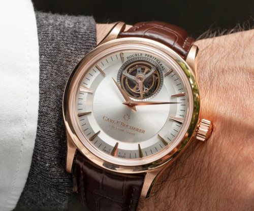 The Carl F Bucherer Heritage Tourbillon Double Peripheral is actually the only member of the new Heritage collection, but more than just representing references to the brand's past - though there are plenty of those - its highlight is technical It may at first appear that that is what is going on with the Carl F.