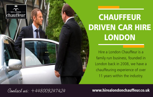 How to Find the Best Chauffeur Hire in London at https://www.hirealondonchauffeur.co.uk/mercedes-s-class/

Find us on : https://goo.gl/maps/PCyQ3qyUdyv

Luxury chauffeur service can make your travel experience more pleasant and enjoyable. Apart from using the facilities for your convenience, you can use them for your visitors to represent the company and its professionalism. Executive Chauffeur Hire in London will never disappoint because the service providers are very selective with what matters most; they have professional drivers and first-class cars. With such, you can be sure that your high profile clients will be impressed by your professionalism and they will love doing business with them.

Social :
https://list.ly/list/2aqD-chauffeur-hire-london
https://chauffeurhirelondon.contently.com/
https://disqus.com/by/chauffeur_hire_london/
https://itsmyurls.com/chauffeurhire

TSDA Trans Ltd  London

Address: 31 Ellington Court, 
High Street, London, N14 6LB
Call Us On +447469846963, +442083514940
Email : info@hirealondonchauffeur.co.uk