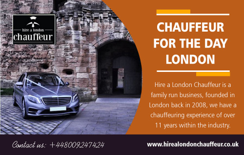 Hire Chauffeur For The Day in London for the Best in Luxury Travel at https://www.hirealondonchauffeur.co.uk/chauffeur-driven-cars/

Find us on : https://goo.gl/maps/PCyQ3qyUdyv

A thoughtful chauffeur is always a valuable Chauffeur For The Day in London. The customer is the king and as so they should be treated. A driver who plans for the needs of the customers beforehand and has items like tissues, shoe shine cloths and even umbrellas on board will always win at the end of the day. An attentive chauffeur will also ensure that climate control systems are always properly functioning to keep customers as comfortable as possible during the rides.

Social :
https://www.youtube.com/channel/UCTkNuJhln3e0WCIA2QbOVyQ
https://drivencarhirelondon.blogspot.com/
https://hirechauffeurlondon.wordpress.com
https://soundcloud.com/hirechauffeurlondon/

TSDA Trans Ltd  London

Address: 31 Ellington Court, 
High Street, London, N14 6LB
Call Us On +447469846963, +442083514940
Email : info@hirealondonchauffeur.co.uk