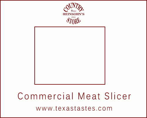 Shop the best variety and quality of Commercial Meat Slicer along with one year warranty on all products from Heinsohn’s Country Store from TX, USA. We are giving best satisfactory services on all commercial meat slicer equipments to our customers. Get the best one among from a huge collection from our online store.