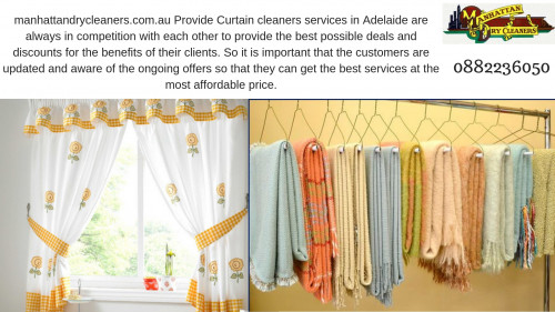 Curtain cleaning at home is not advisable as a bad practice may ruin the delicacy of your fabric forever. Instead, it’s better to take the help of curtain dry cleaning in Adelaide through a pro service provider like Manhattan Dry Cleaners. Clean your curtains at a budget-friendly price, to know more, give us a call at 0882236050 today! visit our website - http://www.manhattandrycleaners.com.au/curtains