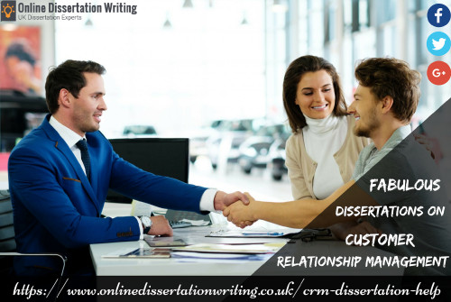 Do you need the top quality Customer Relationship Management Dissertation Help by the skillful writer, then look no further than Online Dissertation Writing, we have team of a qualified writers who offers the best quality services before deadline. For more information you can call us or visit our website anytime.

https://www.onlinedissertationwriting.co.uk/crm-dissertation-help