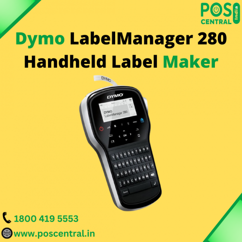 DYMO LabelManager 280 Portable Label Maker features a large, backlit display that makes it easy to preview your labels before printing. The label maker features a QWERTY keyboard layout, which makes it easy to type in text & create labels quickly.  With its handheld design & QWERTY keyboard, this label maker is perfect for on-the-go label printing. It is a versatile & easy-to-use label maker that is perfect for personal & professional use, especially for those who need a portable option. POS Central India website offers best deals on DYMO LabelManager LM280 at attractive prices with quick free shipping. For more information, go through https://www.poscentral.in/dymo-labelmanager-280-handheld-label-maker.html