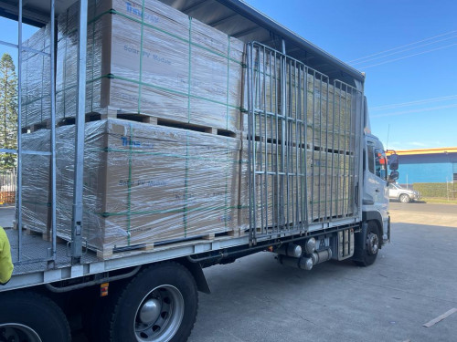 Dispatched 12 pallets of Trina Solar panels to one of our customers from our QLD warehouse.