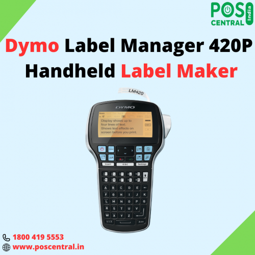 The DYMO LabelManager 420P Handheld Label Maker is a handheld label maker designed for creating high-quality labels for a variety of applications. The printer can connect to a computer via USB & comes with DYMO Label software, which allows users to create labels on their computer & print them on the LabelManager 420P. Other features of the LabelManager 420P include a rechargeable battery. It also has a wide range of font styles & sizes, as well as the ability to print barcodes & logos. POS Central India website offers great deals on DYMO LabelManager 420P at attractive prices with quick free shipping. Visit https://www.poscentral.in/dymo-label-manager-420-handheld-label-maker.html