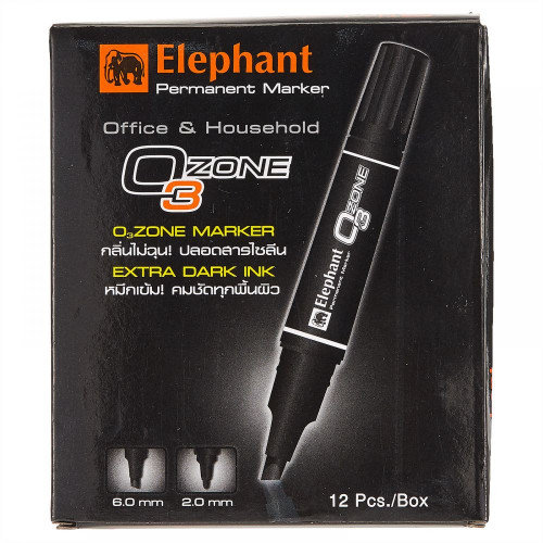 Elephant 200640BX Permananent Marker Black 3