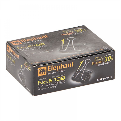 Elephant E109 40mm Binder Clip Pack of 12