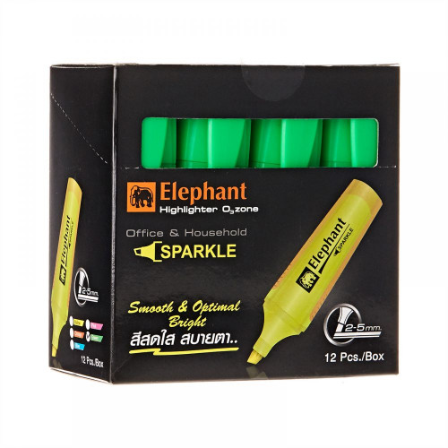 Elephant Green Highlighter Box of 12