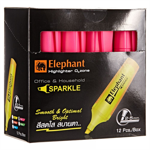 Elephant Pink Highlighter Box of 12