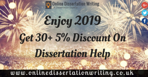 On the occasion of this new year we, at Online Dissertation Writing are offering 30%+5 % additional discount on dissertation writing services. Make this new year celebration stress free by getting our amazing writing services by our skillful writers.

https://www.onlinedissertationwriting.co.uk/