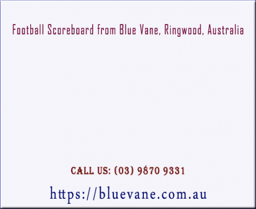 Blue Vane is a leading Football Scoreboard supplier in Australia. scoreboards come with wide viewing angle, ultra-bright green LED digits suitable for viewing in direct sunlight. They are designed for permanent outdoor installation or can be portable in all environments. They are easy to install and maintain. Buy now from Blue Vane at a low-cost price and also get free installation. For any inquiries call on us: (03) 9870 9331. To know more visit: https://bluevane.com.au/soccer-scoreboards/