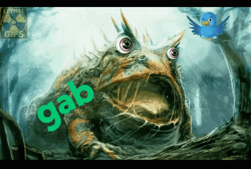 GAB FROG EATS TWITTER X GIF