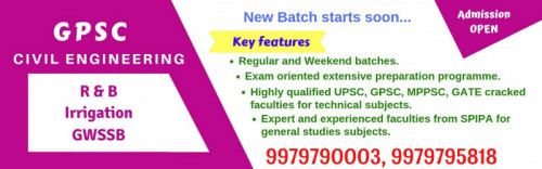 Sankalp Education - We offer Lowest Fees structure of GPSC coaching also GPSC Training center for civil engineering in Ahmedabad and Gandhinagar, a New Era Begun.
#GPSCclasses, #Gpsccoaching, #GPSCcoachingclasses, #sankalpeducation,#GPSCcoachingcenter, #gpscpreparation, #GPSC, #UPSC, #IES,#ESE, # MPSC, #GES, #GAS, #SSC, #GATE, #DRDO, #PSU.