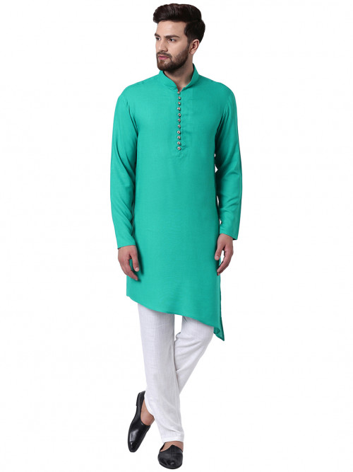 Mens Kurta can be worn for any religious or traditional functions. This Green Viscose Plain Men Kurta is amazing which will make you look beautiful. http://bit.ly/2sI8IaR