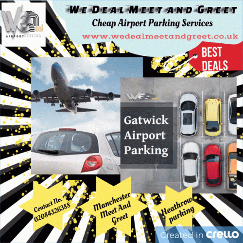 Compare cheap airport parking prices at all UK airports and save money booking in advance. We Deal Meet And Greet compares cheap airport parking from almost all the car parks servicing UK airports. Booking With We Deal Meet And Greet at https://www.wedealmeetandgreet.co.uk, feel free to call us at 02084326388.