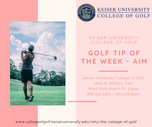 Hear Brian Hughes, PGA Master Professional in Instruction and Golf Program Director atKeiser University College of Golf talk about "aim" and how to improve your game.

If you’d like more professional instruction find out more about The College of Golf and how you can earn a degree in golf management.

Keiser University College of Golf
https://collegeofgolf.keiseruniversity.edu/about/why-the-college-of-golf/
2600 N. Military Trail
West Palm Beach FL 33409
888.355.4465 / 561.478.5500