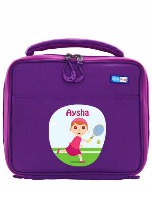 HUNGRY BIRDS LUNCHBAG PURPLE TENNIS 2 1