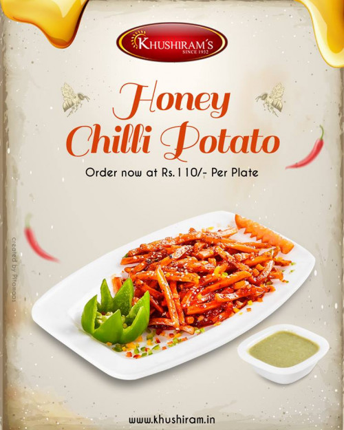 Crispy honey chilli potato wedges to feed the foggy winter cravings. It is a perfect combination of sweet and spice making it ideal for kids as well as adults to enjoy it.