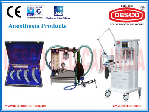 Anesthesia products include airways, anesthesia machines, anesthesia workstation, laryngeal mask, ventilator, vaporizer, oxygen concentrator and so on. Desco Medical India is providing you the full range of anesthesia equipments from India. We are manufacturer and supplier of all types of anesthesia equipments and exporting our products in more than 90 countries globally. Visit us on: https://www.descomedicalindia.com/Product/ANESTHESIA-PRODUCTS/1